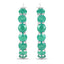 Boucles d'oreilles en argent sterling avec émeraudes véritables de 2,38 carats