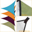 Voile d'ombrage triangulaire Gbruno pour espaces extérieurs