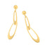 Pendientes Ovalados de Enlace Italiano en Oro Amarillo de 14k