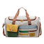 Sac de voyage multi-poches à contraste de couleur tendance