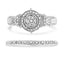 .925 Sterling Silver 1/3 Cttw Diamond Cluster Engagement Ring Set - Size 7