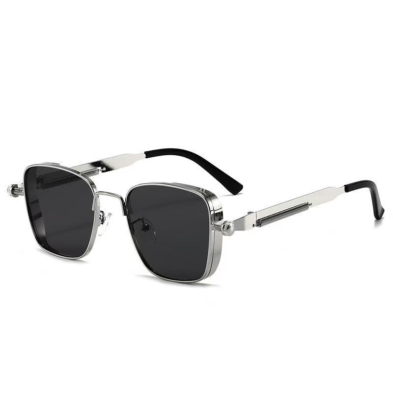Lunettes de soleil en métal rétro pour hommes