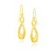 14k Yellow Gold Infinity Design Earrings