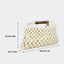 Hollow-out Bamboo-Section Handle Handwoven Small Square Bag