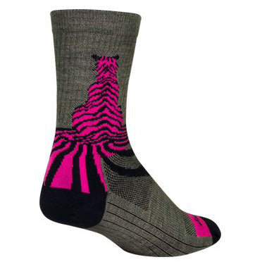 Chaussettes Crew en Laine Savage Sockguy 6" 5-9 Gris