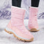 Botas de Nieve de Invierno Premium para Mujeres - Diseño de Tobillo Alto con Plumas