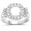 0.73 Carat White Diamond 14K White Gold Semi Mount Engagement Ring