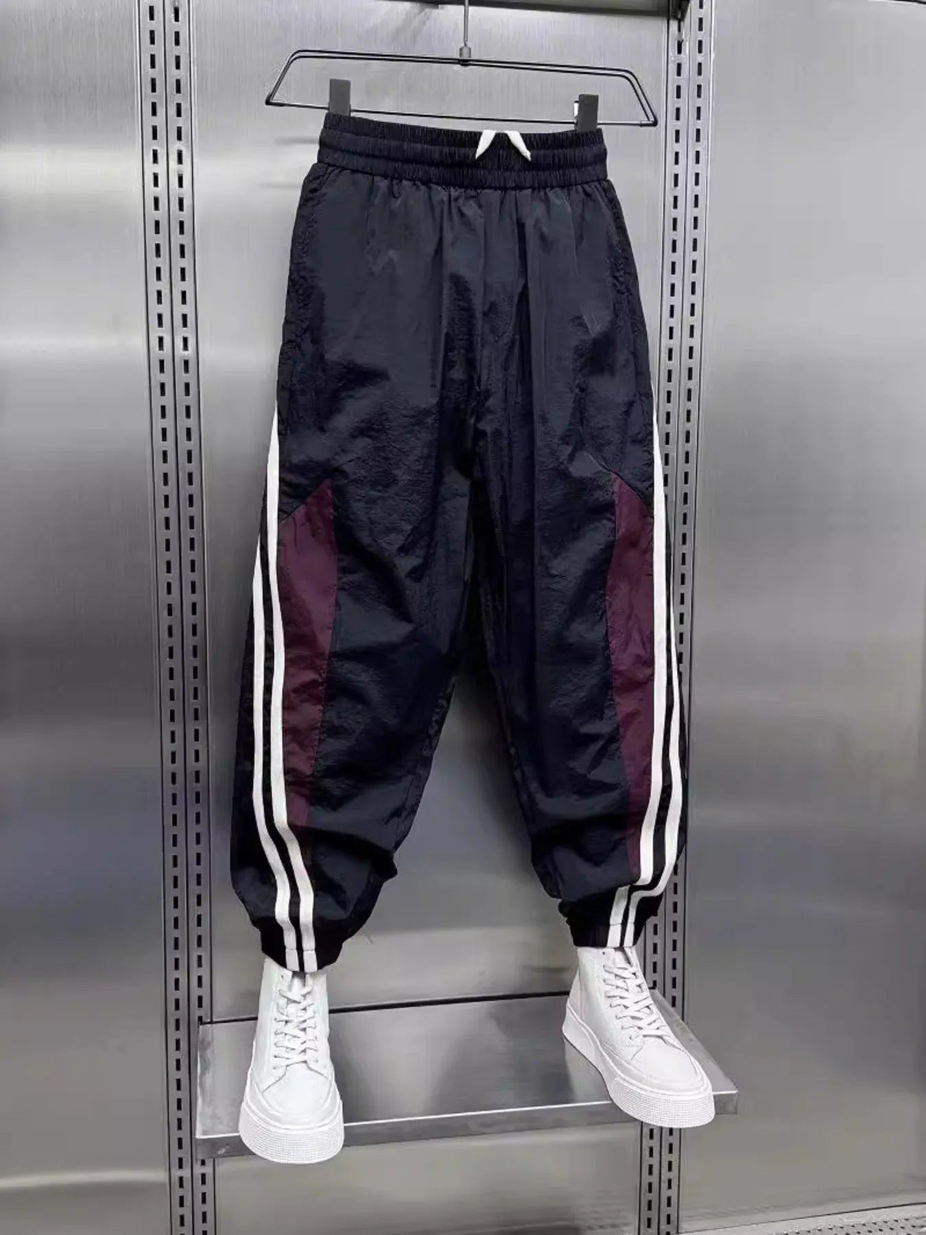 Joggers Sueltos de Talla Grande para Hombre con Rayas Laterales