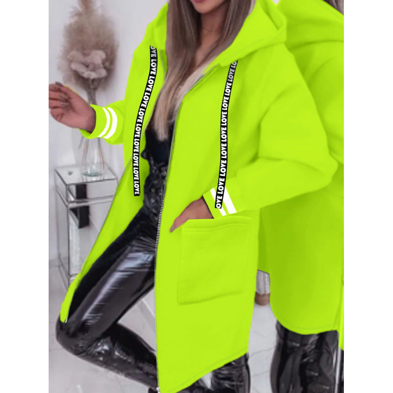 Veste zippée à capuche élégante pour femmes