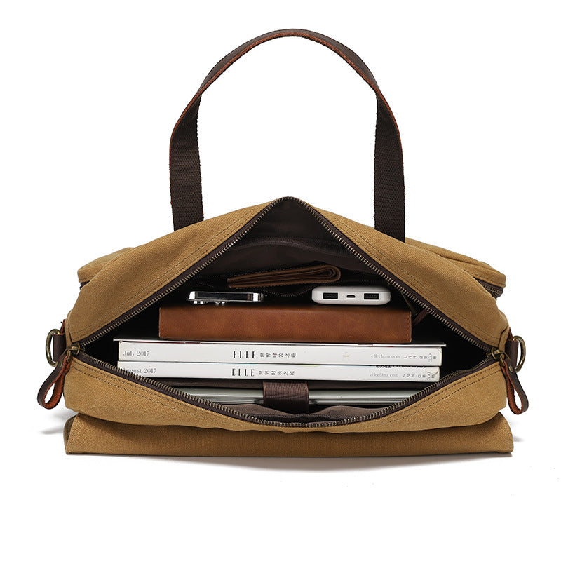 Men's Portable One-Shoulder Crossbody Briefcase