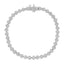 .925 Sterling Silver Heart-Link Diamond Tennis Bracelet