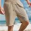 Men's Striped Jogger Shorts with Multi-Bag Design
