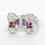 1.18 Carat Multi-Stone .925 Sterling Silver Engagement Ring
