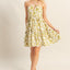 Vestido Mini de Cuello Halter con Estampado Floral Elegante para Mujeres
