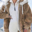 Autumn and Winter Loose Plush Zipper Hooded Jacket