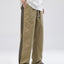 Men's Plus Size Drawstring Wide Leg Pants with Side Stripes