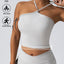Premium Crop Top Sports Bra with Built-In Pads for Women