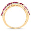 3.24 Carat Genuine Ruby and White Diamond 14K Yellow Gold Ring