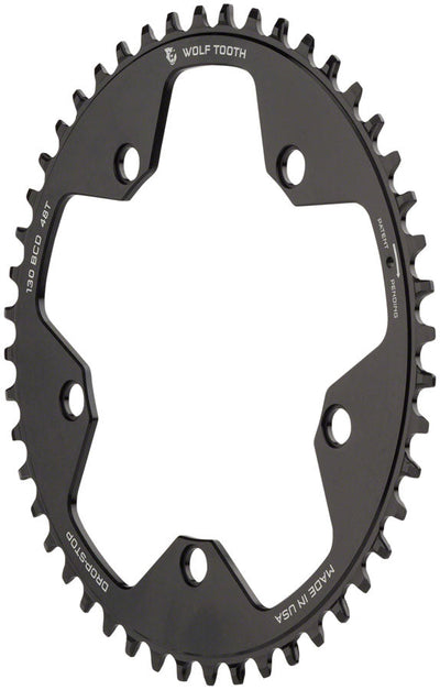 Wolf Tooth 130 BCD Road Cyclocross Chainring - 48t Black