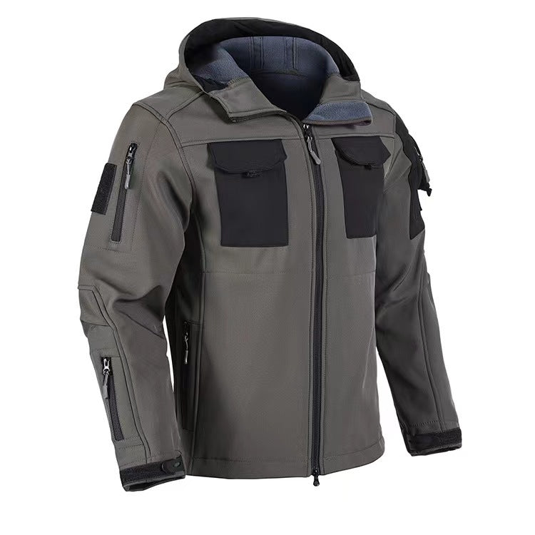 Chaqueta a Prueba de Viento Forrada de Forro Polar Soft Shell Beetle Top