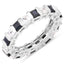 Bague en argent sterling avec saphir bleu de 3,60 carats et topaze blanche