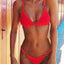 Solid Color Ring Detail Bikini Set