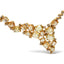 Collar Cascada de Diamantes Marrones y Zafiros Amarillos en Oro Amarillo de 18K