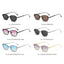 Lunettes de soleil carrées rétro en métal avec protection UV