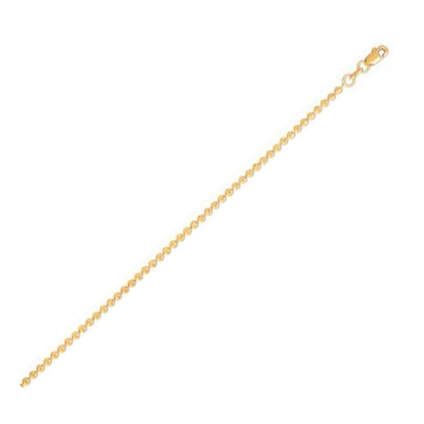 Chaîne à perles en or jaune 14 carats - 2,00 mm