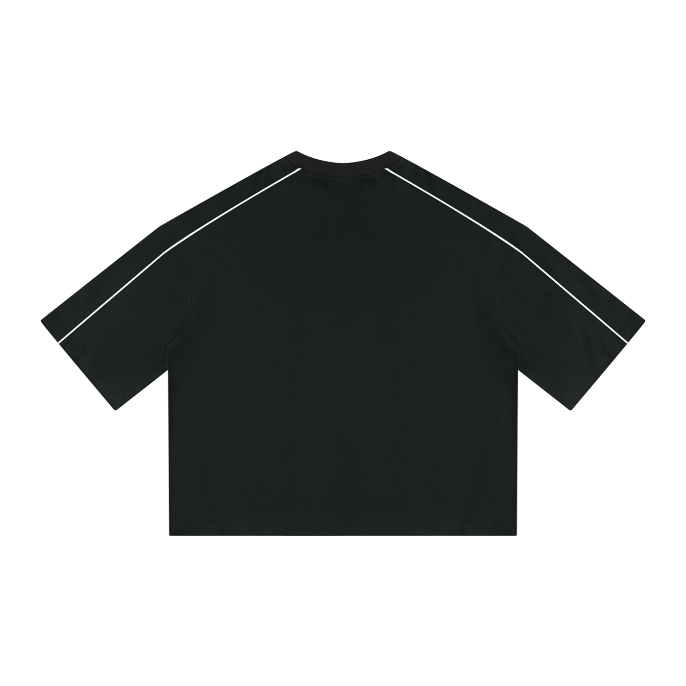 T-shirt boxy à piping unisexe Loki & Ivy en poids lourd