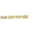 Pulsera de Enlace de Amor con Diamantes de Corte Princesa en Oro Amarillo de 14K