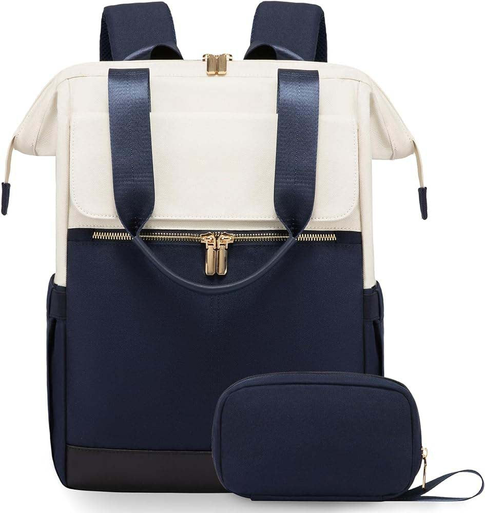 Large Capacity Contrast Color Travel Laptop Backpack