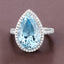 13.42 Carat Aquamarine & Diamond 14K White Gold Engagement Ring
