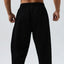 Joggers de tiro alto para hombres en tallas grandes con diseño desgastado y cordón