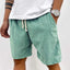 Men's Corduroy Jogger Shorts with Drawstring and Pockets