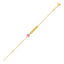 14k Yellow Gold Children's ID Bracelet with Enameled Heart