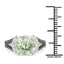 Anillo de Plata Esterlina con Amatista Verde de 3.59 Quilates y Diamantes