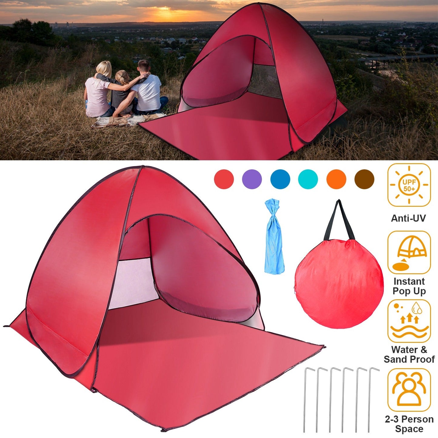 Tienda de Playa Gbruno Pop Up - Protección UV y Toldos Impermeables