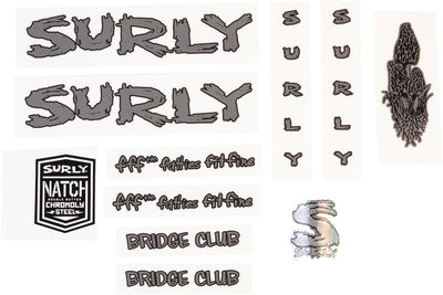 Juego de calcomanías para el marco Surly Bridge Club - Gris metálico oscuro