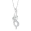 Espira 10K White Gold Diamond Swirl Pendant Necklace