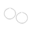14k White Gold Polished Hoop Earrings - 25 mm