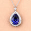 Colgante de Tanzanita y Diamante Blanco de 2.20 Quilates en Oro Blanco de 14K