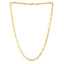 Collier en chaîne en papier clip en or jaune 14 carats avec dôme ovale