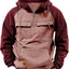 Men's Retro Cargo Hoodie with Half Zipper and Pockets