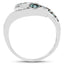 0.76 Carat Genuine Blue Diamond Sterling Silver Engagement Ring