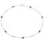 Collier en saphir bleu de 6,43 carats et diamants blancs en argent sterling