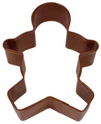 Gingerbread Boy Cookie Cutter - 3.75" Brown