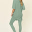Double Take Full Size Round Neck T-Shirt and Leggings Set