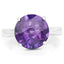 Bague en argent sterling avec améthyste véritable de 5,60 carats