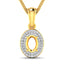 0.17 Carat Genuine White Diamond 14K Yellow Gold Pendant